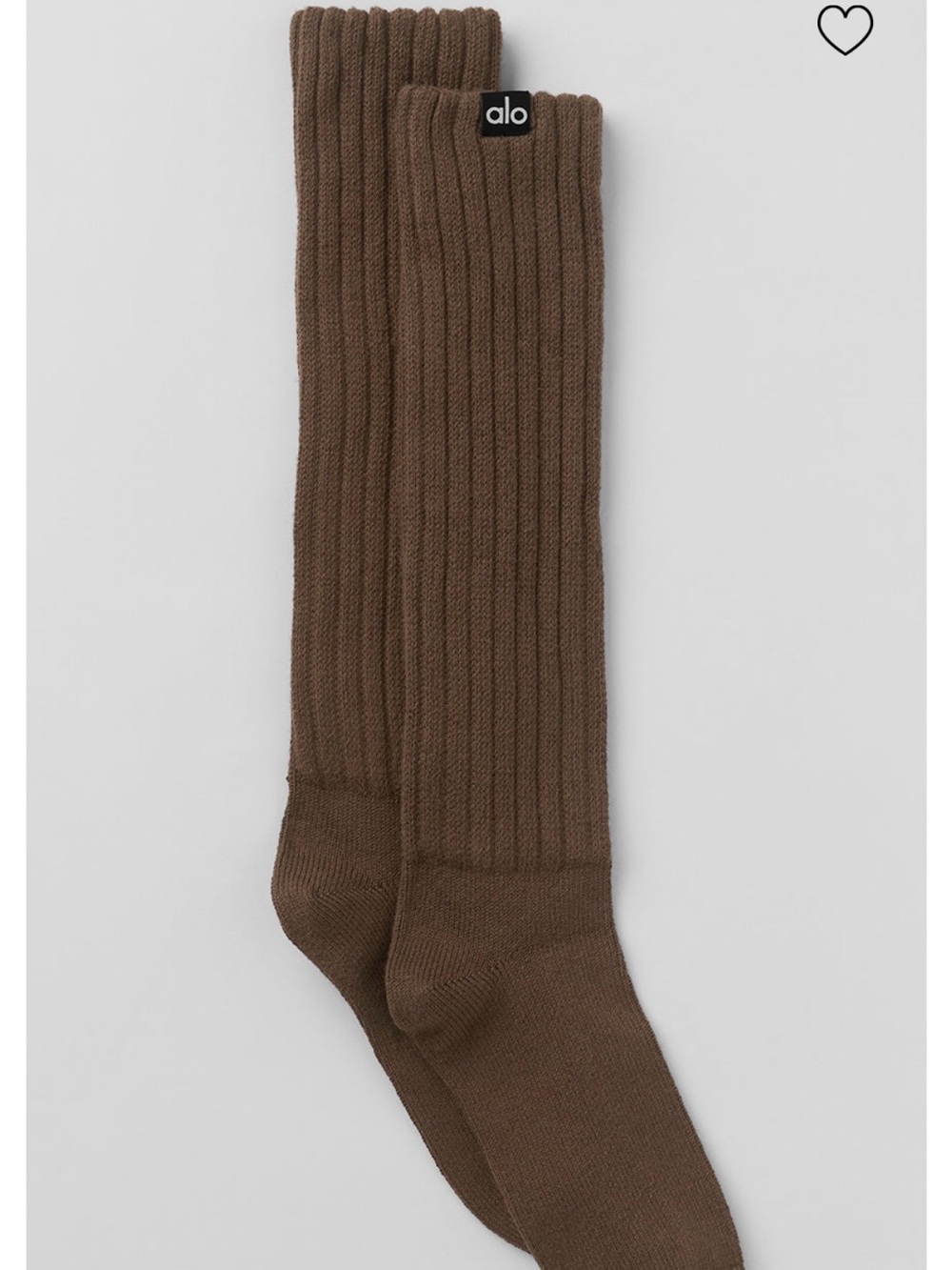 Alo Scrunch Sock in Velvety Espresso Chocolate Brown